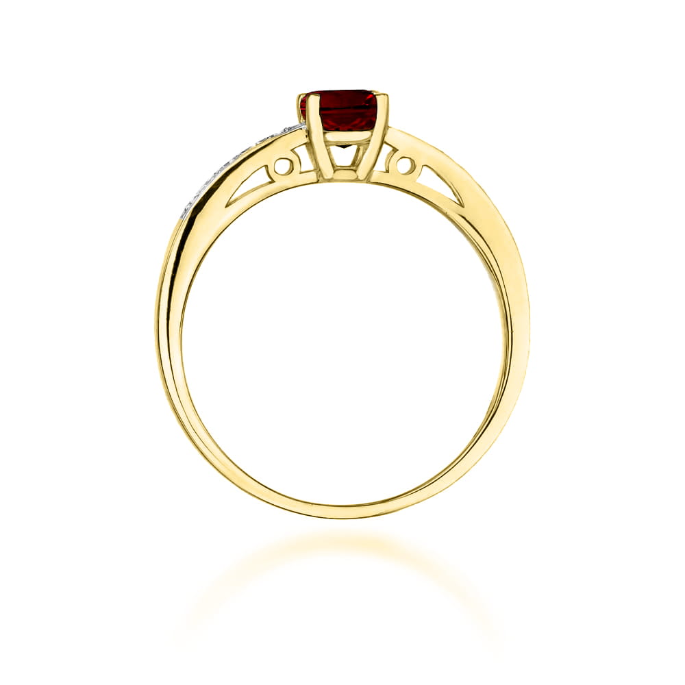 Pierścionek Granat 0,60ct żółte złoto 3 Pierścionek Granat 0,60ct żółte złoto - obrazek 3