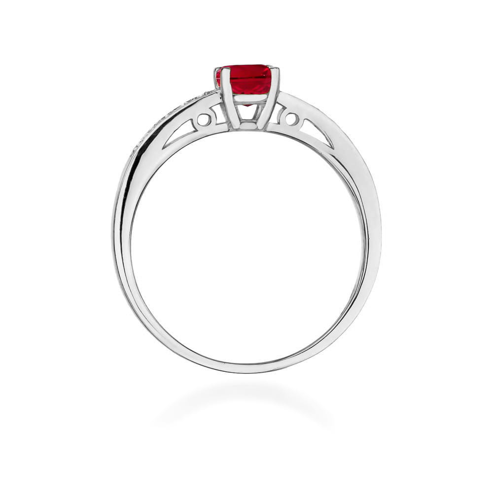 Pierścionek Rubin 0,60ct białe złoto 3 Pierścionek Rubin 0,60ct białe złoto - obrazek 3