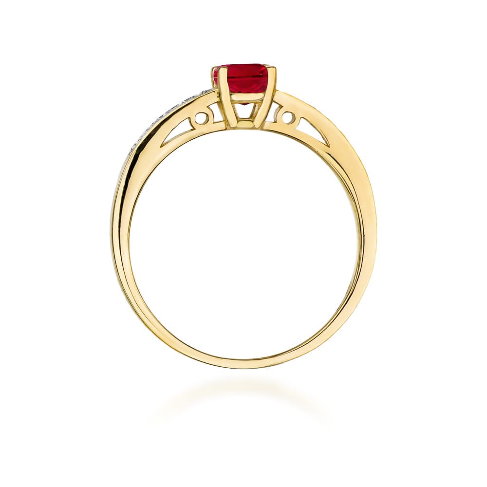 Pierścionek Rubin 0,60ct żółte złoto 3 Pierścionek Rubin 0,60ct żółte złoto - obrazek 3