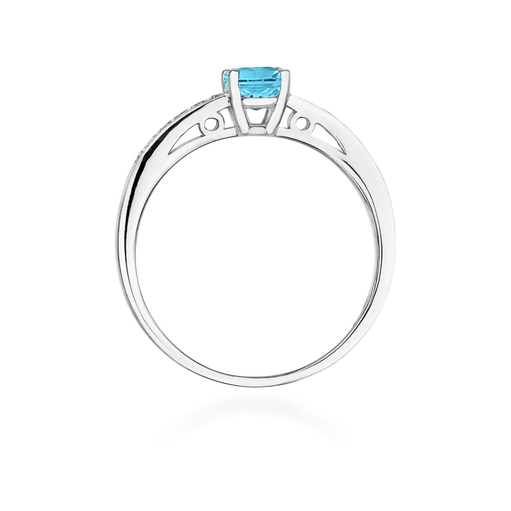 Pierścionek Topaz 0,50ct białe złoto 3 Pierścionek Topaz 0,50ct białe złoto - obrazek 3