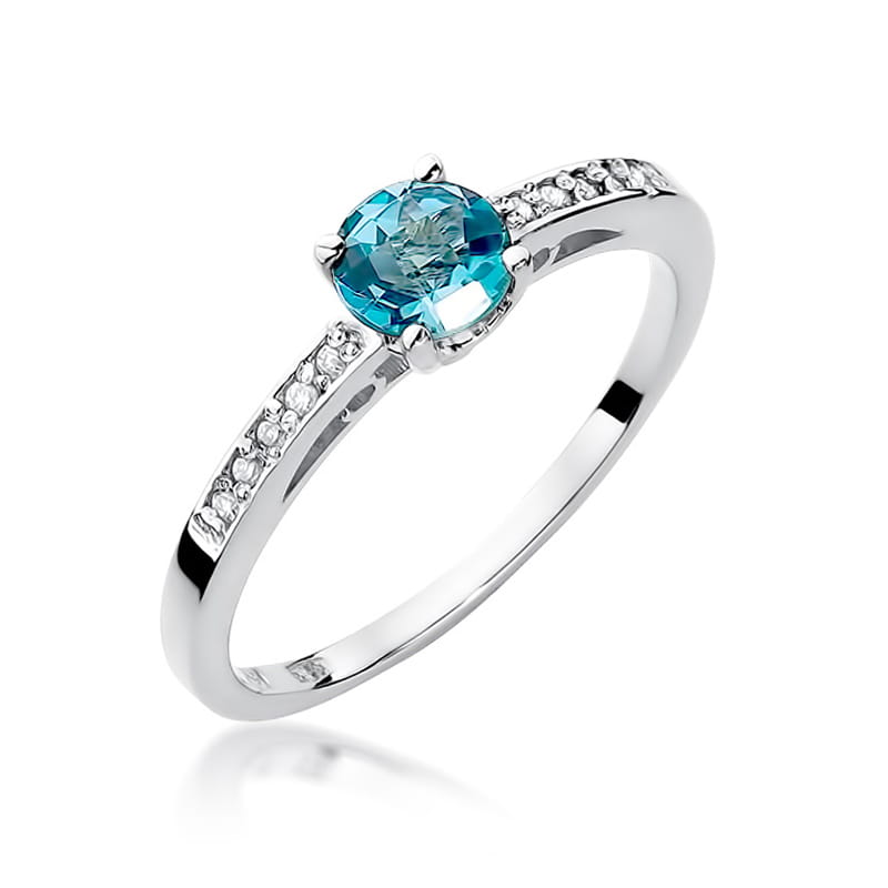 Pierścionek Topaz 0,50ct białe złoto 1 Pierścionek W066 Topaz 0