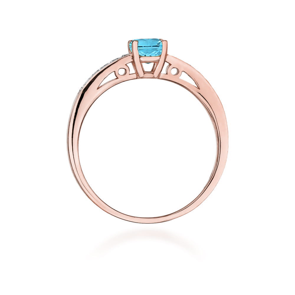 Pierścionek Topaz 0,50ct różowe złoto 3 Pierścionek Topaz 0,50ct różowe złoto - obrazek 3