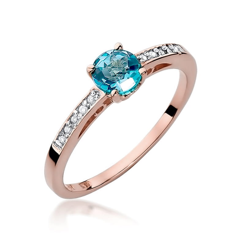Pierścionek Topaz 0,50ct różowe złoto 1 Pierścionek W066 Topaz 0