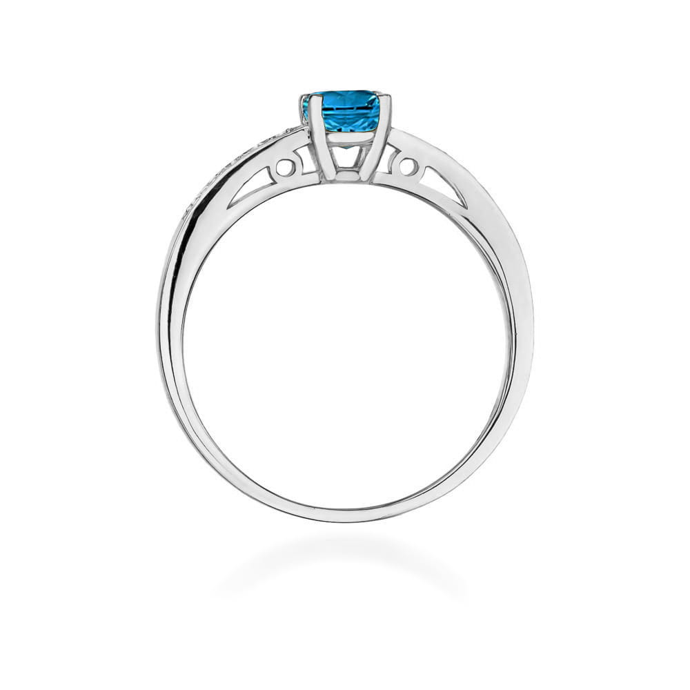 Pierścionek Topaz London Blue 0,50ct białe złoto 3 Pierścionek Topaz London Blue 0,50ct białe złoto - obrazek 3