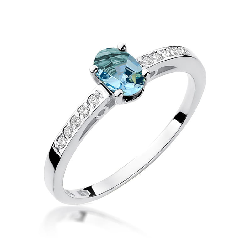 Pierścionek Topaz 0,50ct białe złoto 1 Pierścionek W067 Topaz 0