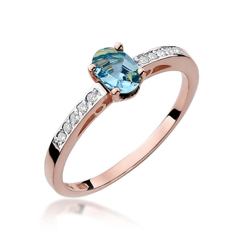 Pierścionek Topaz 0,50ct różowe złoto 1 Pierścionek W067 Topaz 0