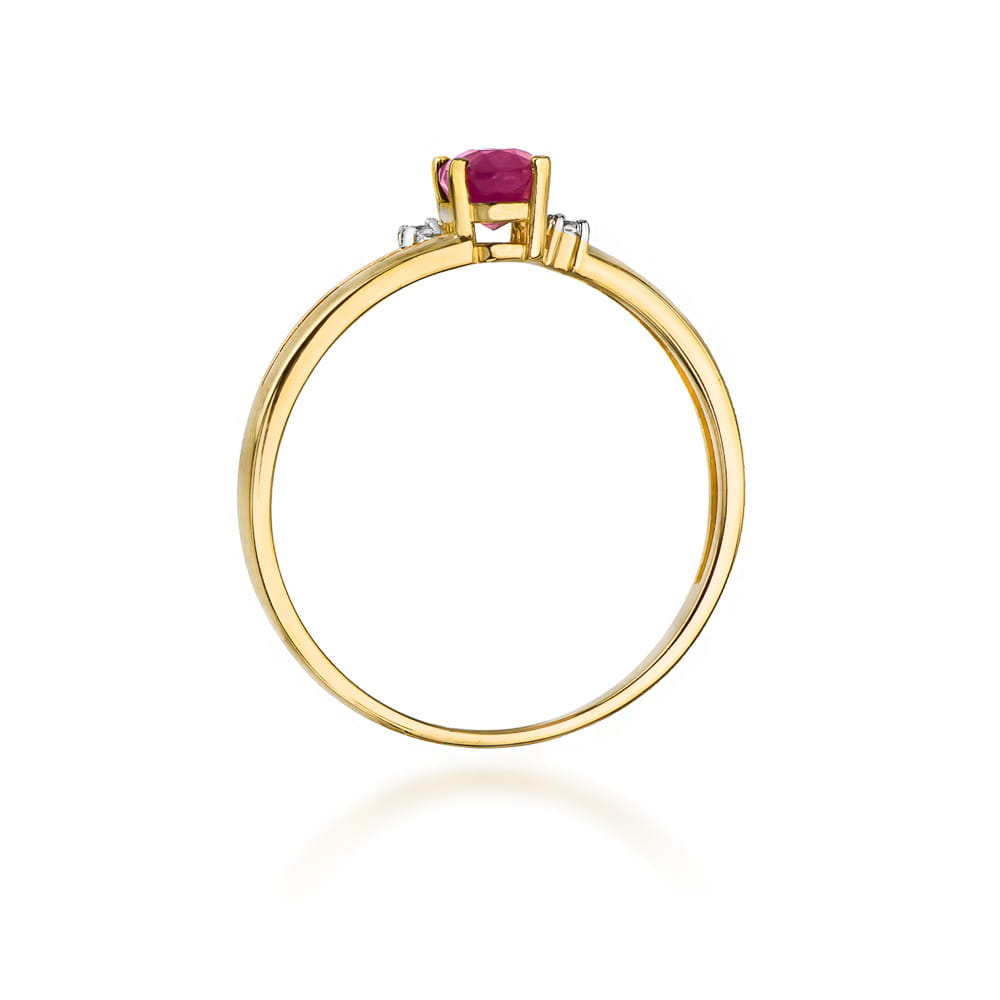 Pierścionek Rubin 0,60ct żółte złoto 3 Pierścionek Rubin 0,60ct żółte złoto - obrazek 3