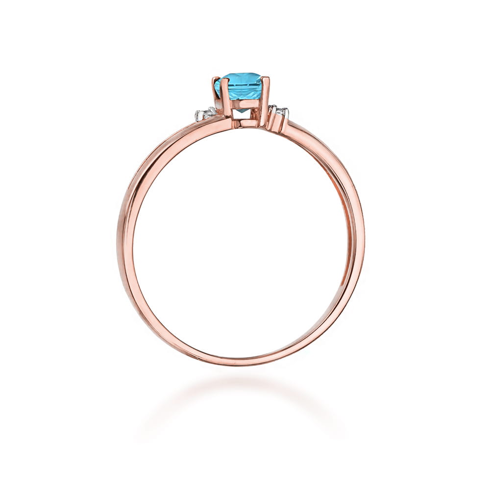 Pierścionek Topaz 0,50ct różowe złoto 3 Pierścionek Topaz 0,50ct różowe złoto - obrazek 3