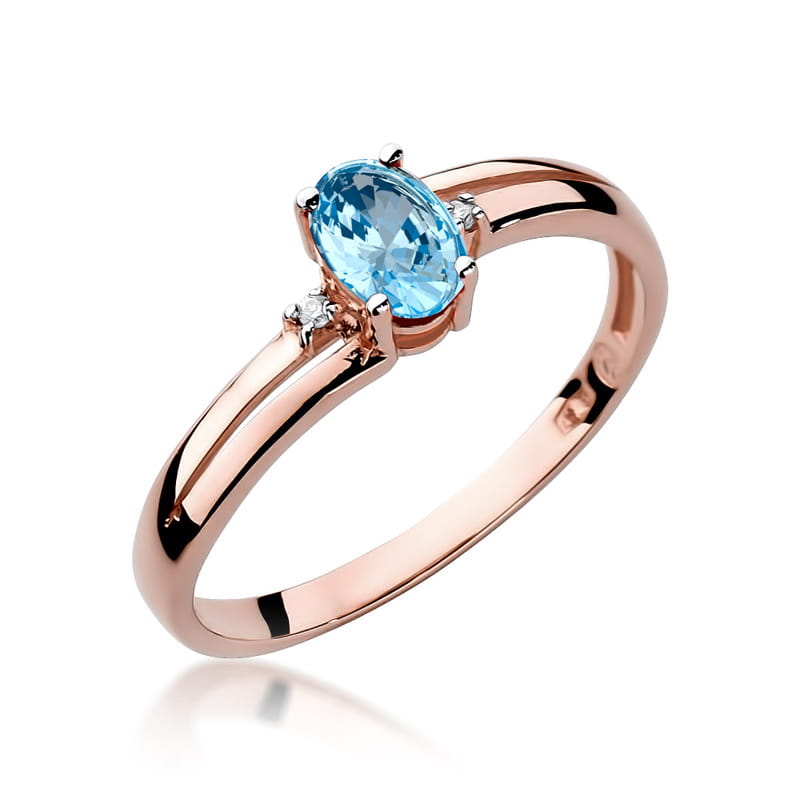 Pierścionek Topaz 0,50ct różowe złoto 1 Pierścionek W068 Topaz 0
