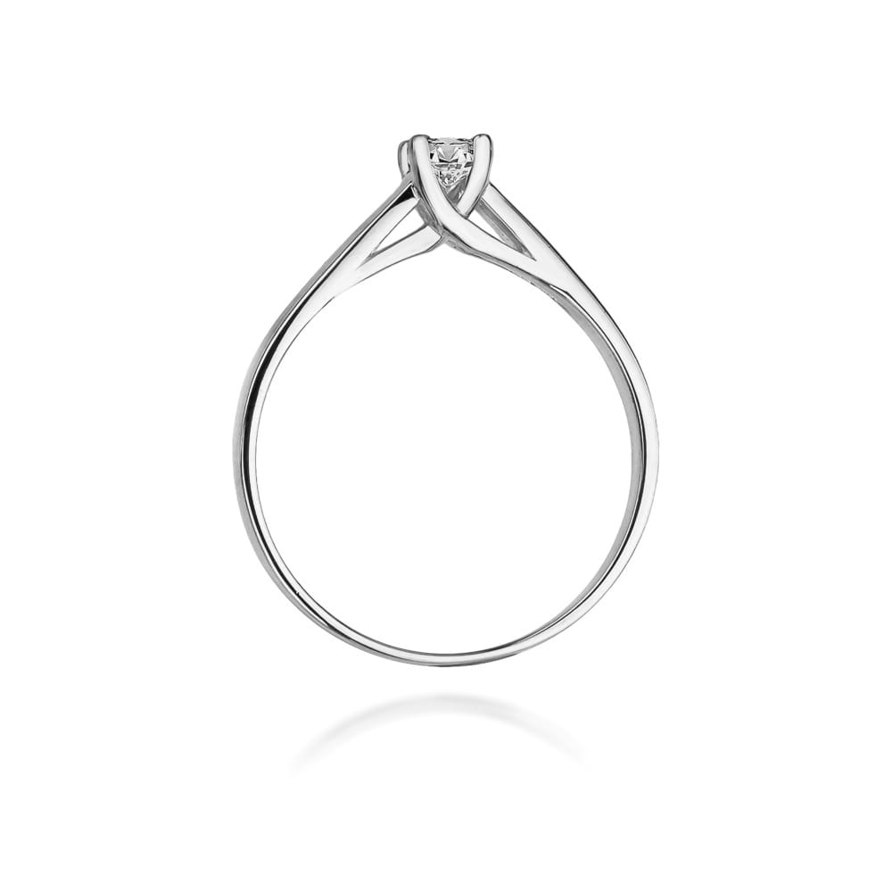 Pierścionek Diament 0,10ct białe złoto 3 Pierścionek Diament 0,10ct białe złoto - obrazek 3