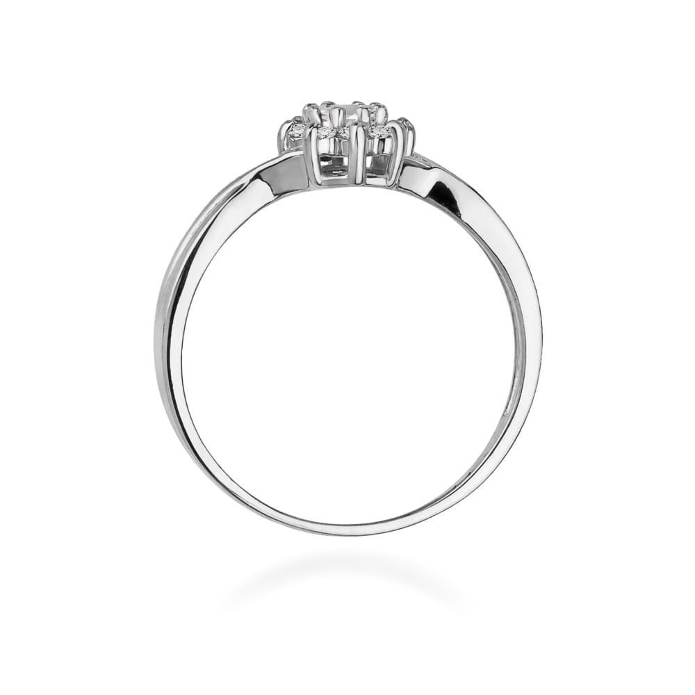 Pierścionek Diament 0,10ct białe złoto 3 Pierścionek Diament 0,10ct białe złoto - obrazek 3