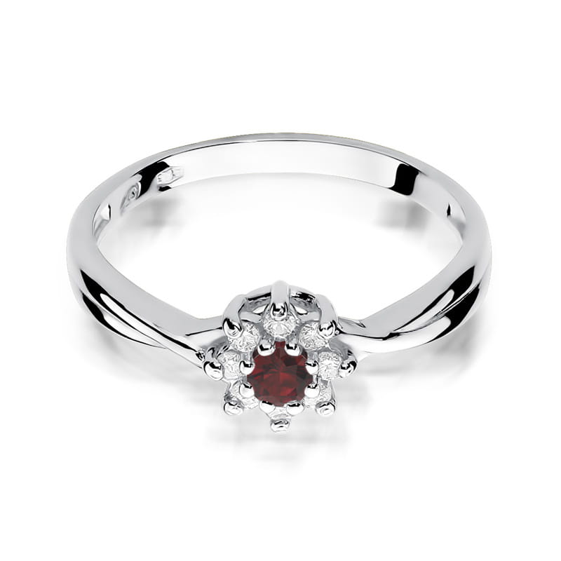 Pierścionek Rubin 0,15ct białe złoto 2 15ct białe złoto Jubiler Kraków BigDIAMOND