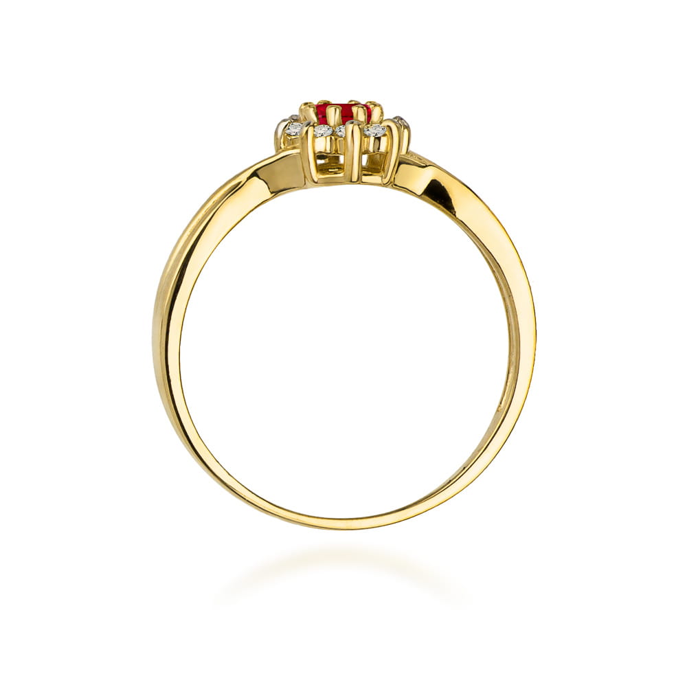 Pierścionek Rubin 0,15ct żółte złoto 3 Pierścionek Rubin 0,15ct żółte złoto - obrazek 3
