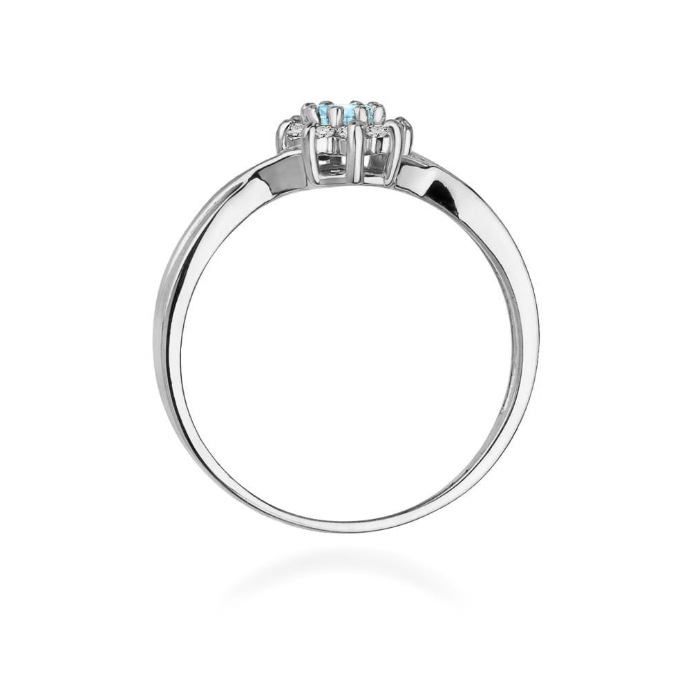 Pierścionek Topaz 0,15ct białe złoto 3 Pierścionek Topaz 0,15ct białe złoto - obrazek 3