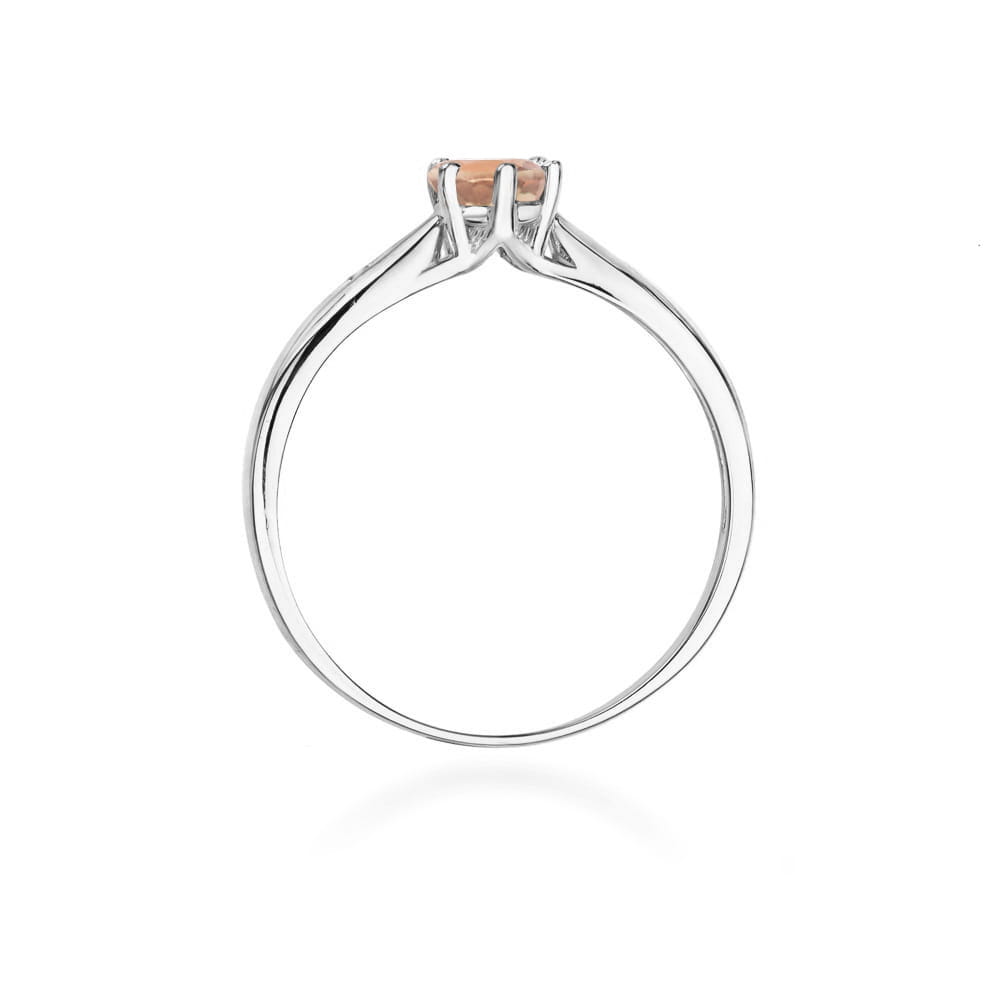 Pierścionek Morganit 0,40ct białe złoto 3 Pierścionek Morganit 0,40ct białe złoto - obrazek 3