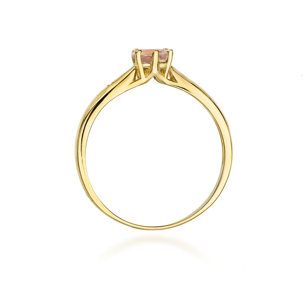 Pierścionek Morganit 0,40ct żółte złoto 3 Pierścionek Morganit 0,40ct żółte złoto - obrazek 3