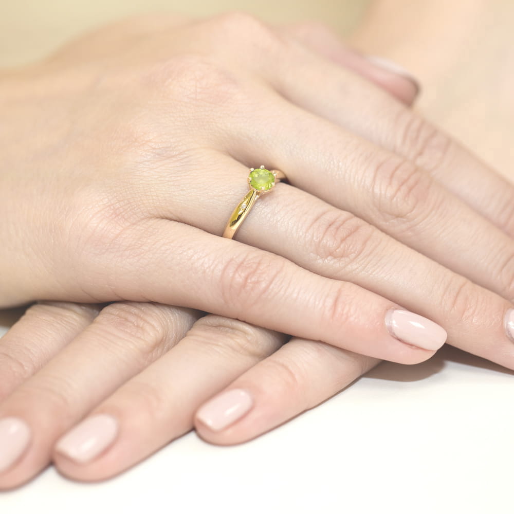 Pierścionek Oliwin 0,60ct żółte złoto 4 Pierścionek Oliwin 0,60ct żółte złoto - obrazek 4