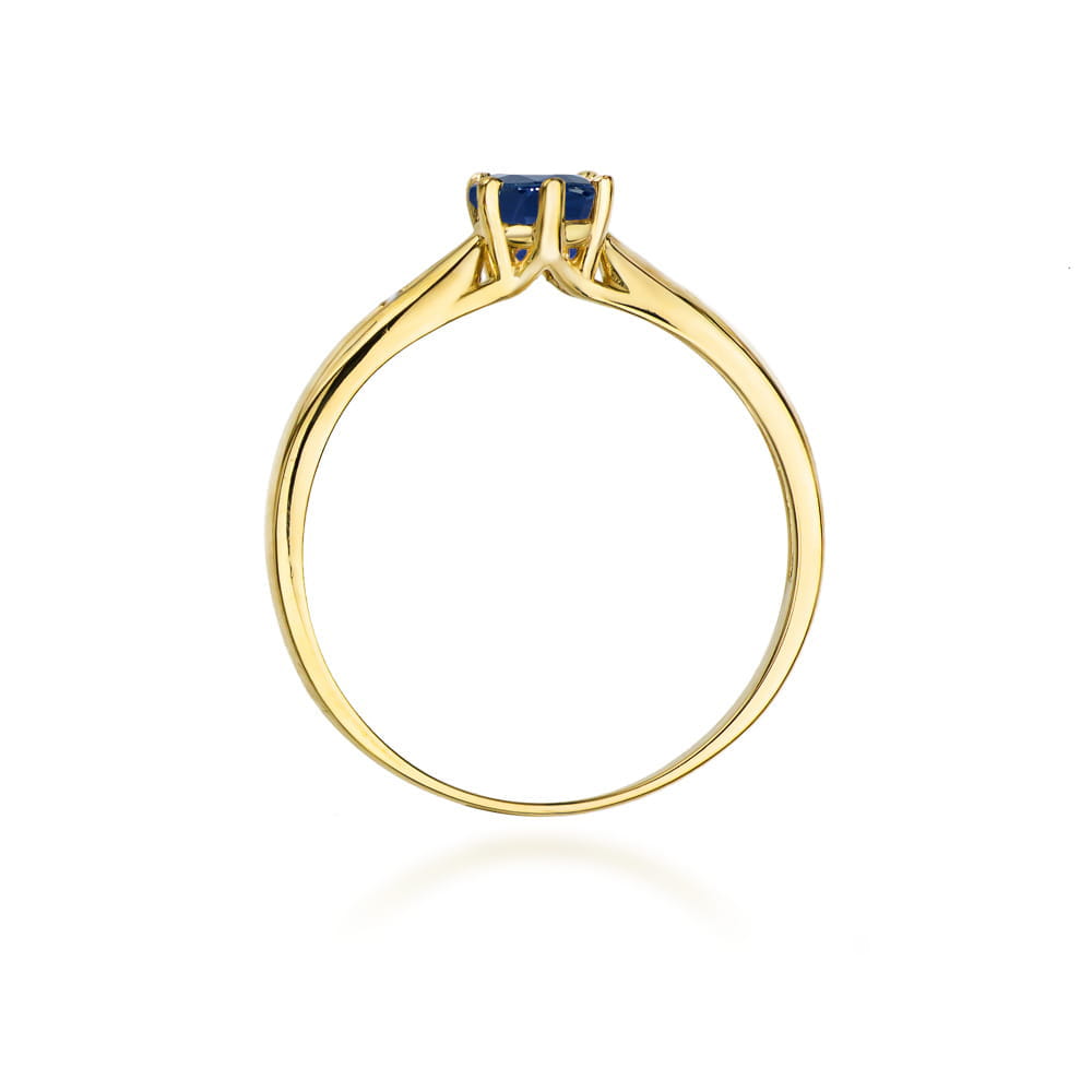 Pierścionek Szafir 0,50ct żółte złoto 3 Pierścionek Szafir 0,50ct żółte złoto - obrazek 3