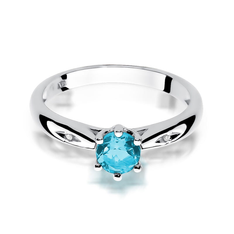 Pierścionek Topaz 0,50ct białe złoto 2 50ct białe złoto Jubiler Kraków BigDIAMOND
