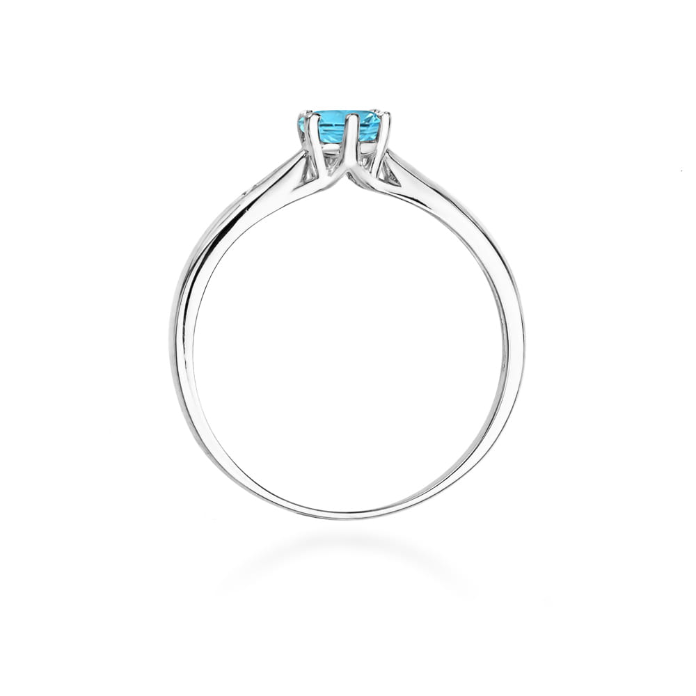 Pierścionek Topaz 0,50ct białe złoto 3 Pierścionek Topaz 0,50ct białe złoto - obrazek 3