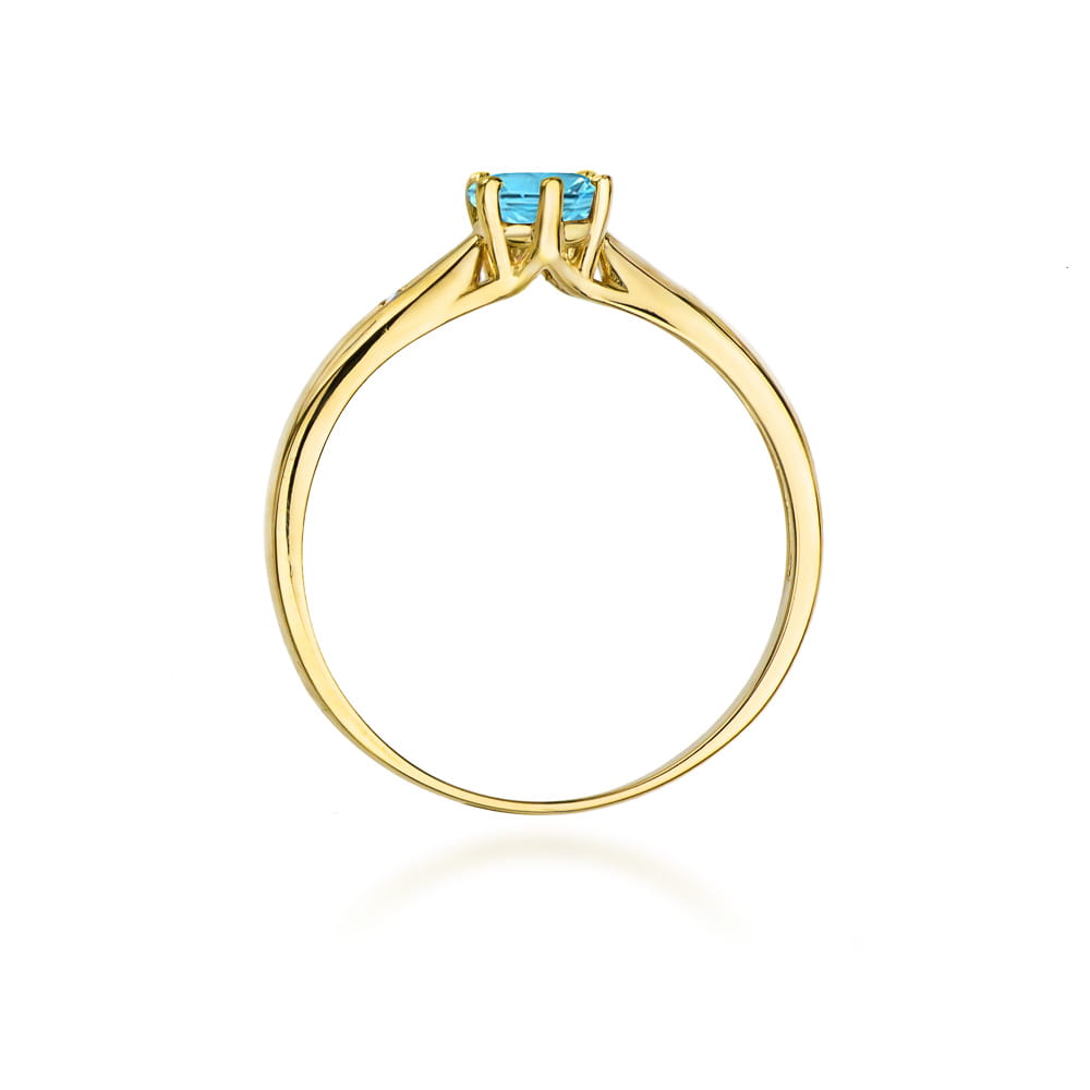 Pierścionek Topaz 0,50ct żółte złoto 3 Pierścionek Topaz 0,50ct żółte złoto - obrazek 3
