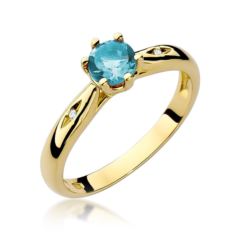 Pierścionek Topaz 0,50ct żółte złoto 1 Pierścionek W074 Topaz 0