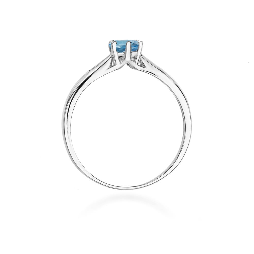 Pierścionek Topaz London Blue 0,50ct białe złoto 3 Pierścionek Topaz London Blue 0,50ct białe złoto - obrazek 3