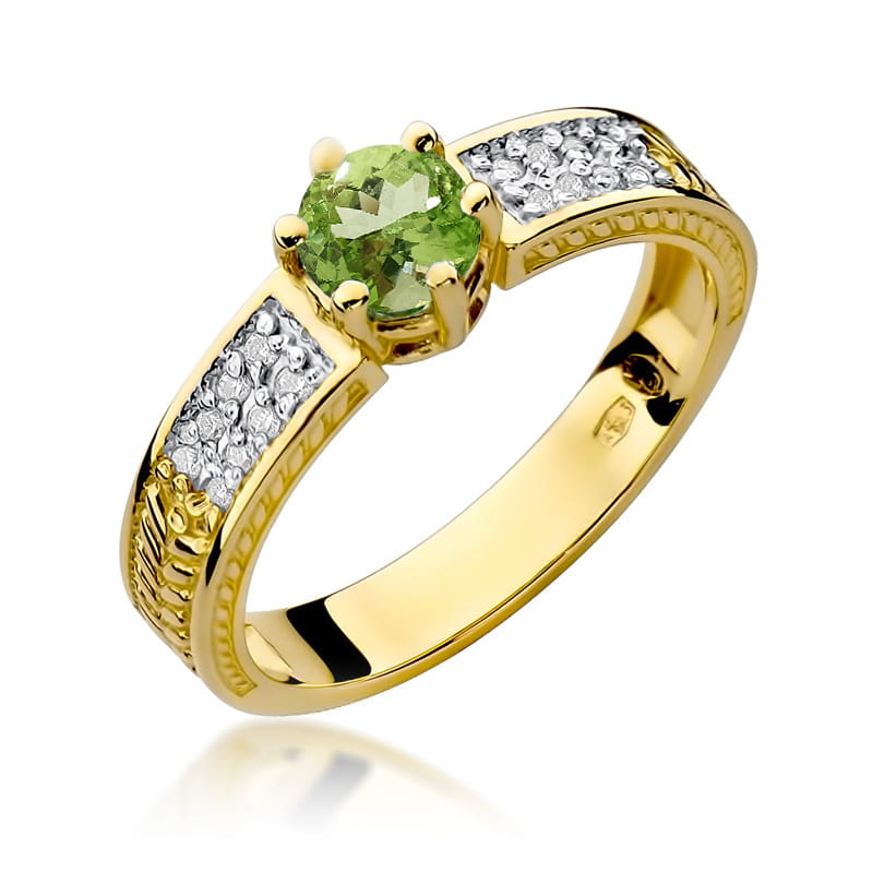 Pierścionek Oliwin 0,60ct żółte złoto 1 Pierścionek W075 Oliwin 0