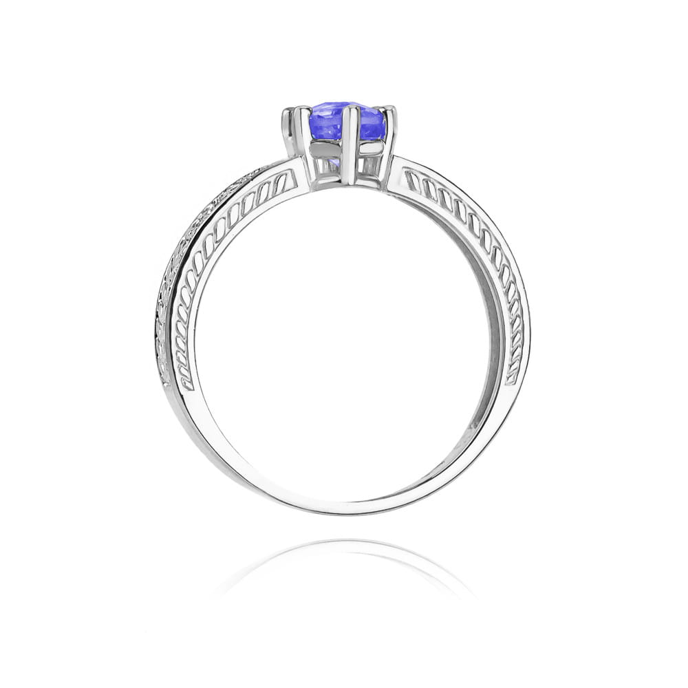 Pierścionek Tanzanit 0,50ct białe złoto 3 Pierścionek Tanzanit 0,50ct białe złoto - obrazek 3