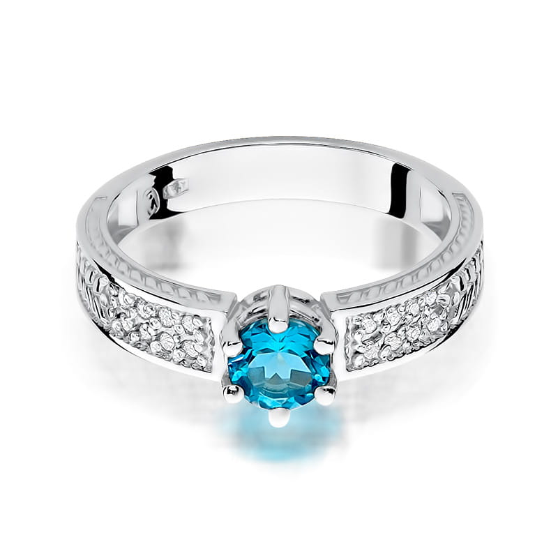 Pierścionek Topaz 0,50ct białe złoto 2 50ct białe złoto Jubiler Kraków BigDIAMOND