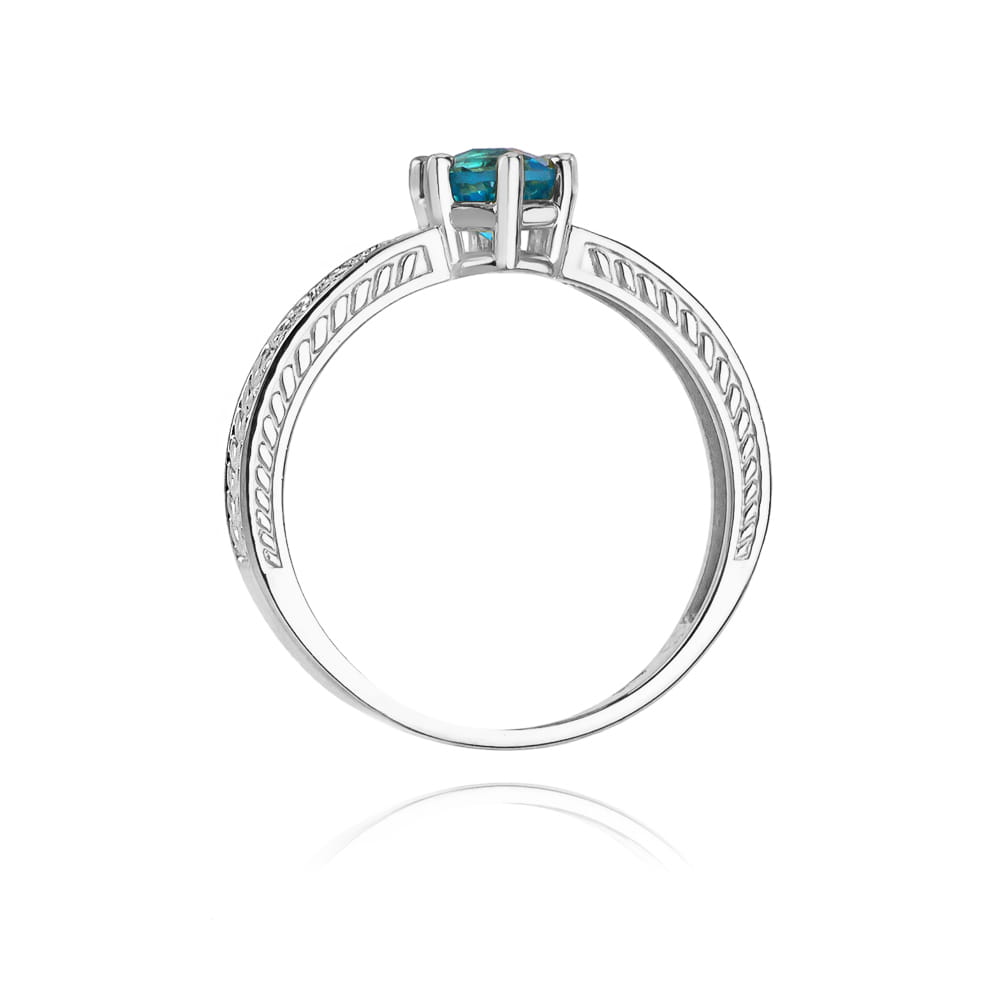 Pierścionek Topaz 0,50ct białe złoto 3 Pierścionek Topaz 0,50ct białe złoto - obrazek 3
