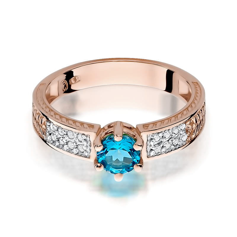 Pierścionek Topaz 0,50ct różowe złoto 2 50ct różowe złoto Jubiler Kraków BigDIAMOND