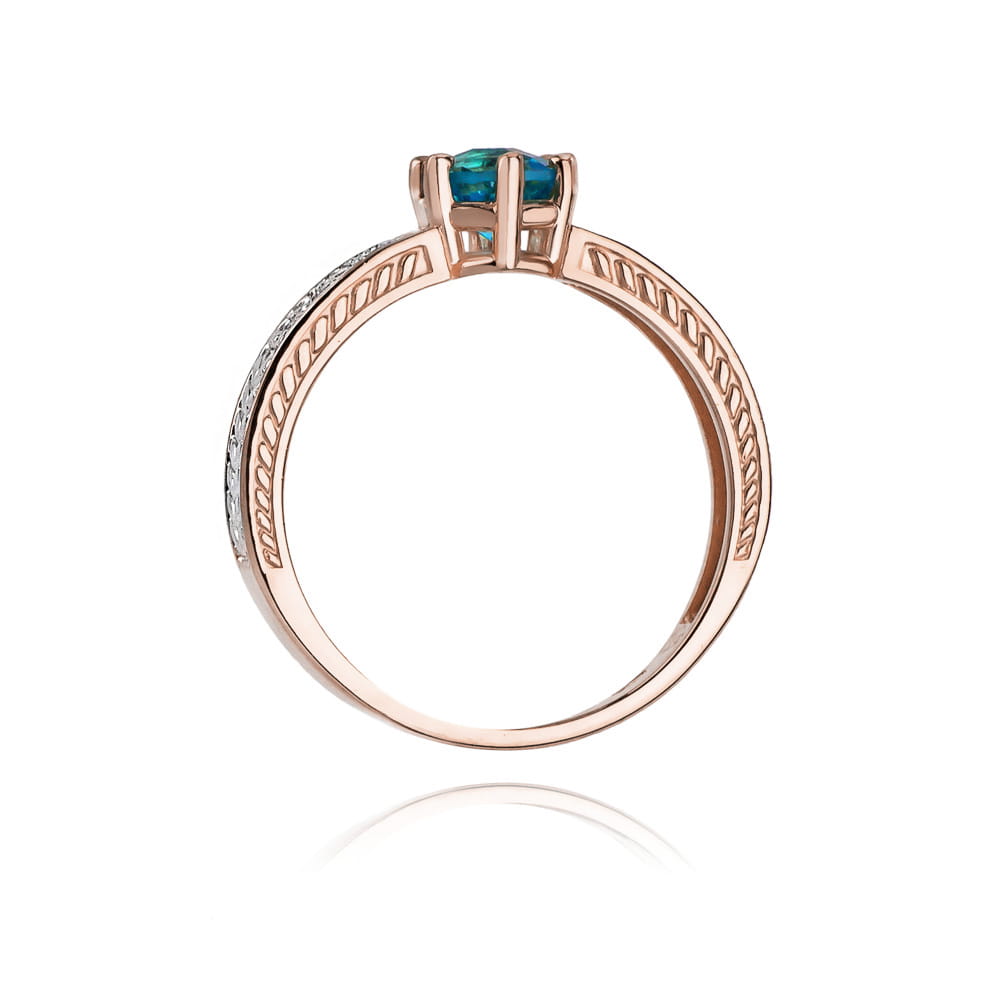 Pierścionek Topaz 0,50ct różowe złoto 3 Pierścionek Topaz 0,50ct różowe złoto - obrazek 3