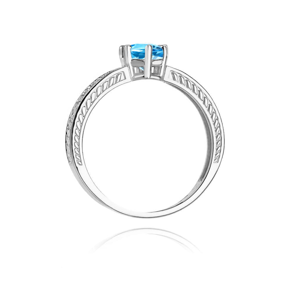 Pierścionek Topaz London Blue 0,50ct białe złoto 3 Pierścionek Topaz London Blue 0,50ct białe złoto - obrazek 3