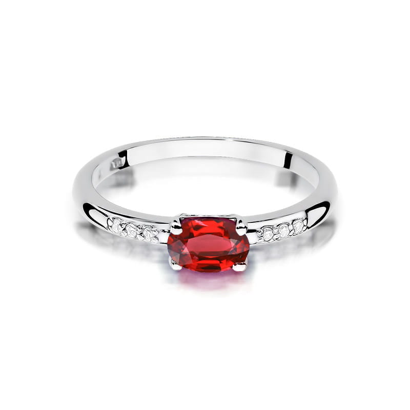 Pierścionek Rubin 0,60ct białe złoto 2 60ct białe złoto Jubiler Kraków BigDIAMOND