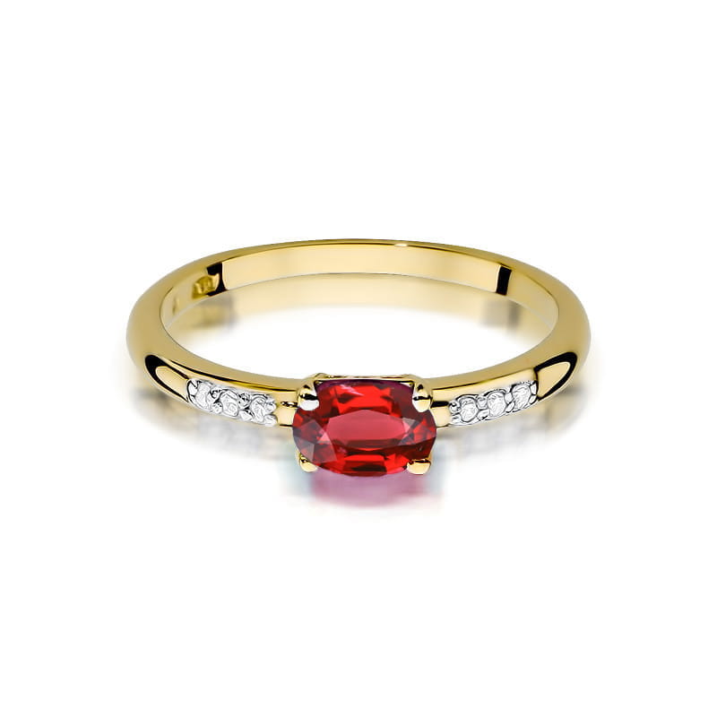Pierścionek Rubin 0,60ct żółte złoto 2 60ct żółte złoto Jubiler Kraków BigDIAMOND