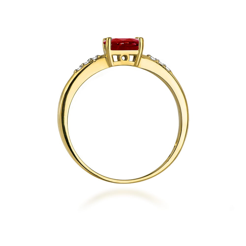 Pierścionek Rubin 0,60ct żółte złoto 3 Pierścionek Rubin 0,60ct żółte złoto - obrazek 3