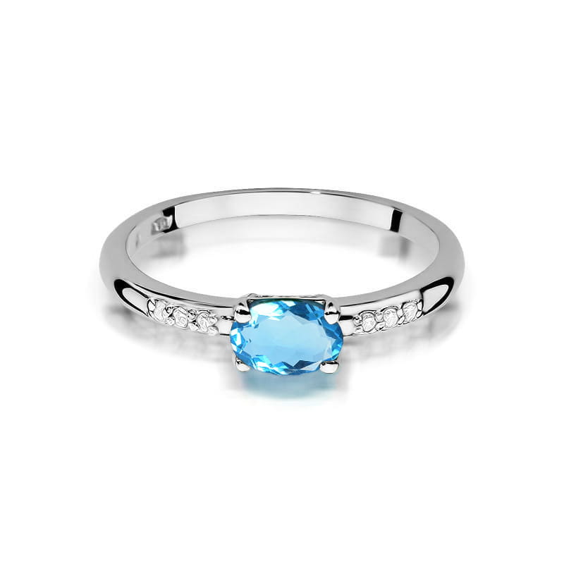 Pierścionek Topaz 0,50ct białe złoto 2 50ct białe złoto Jubiler Kraków BigDIAMOND