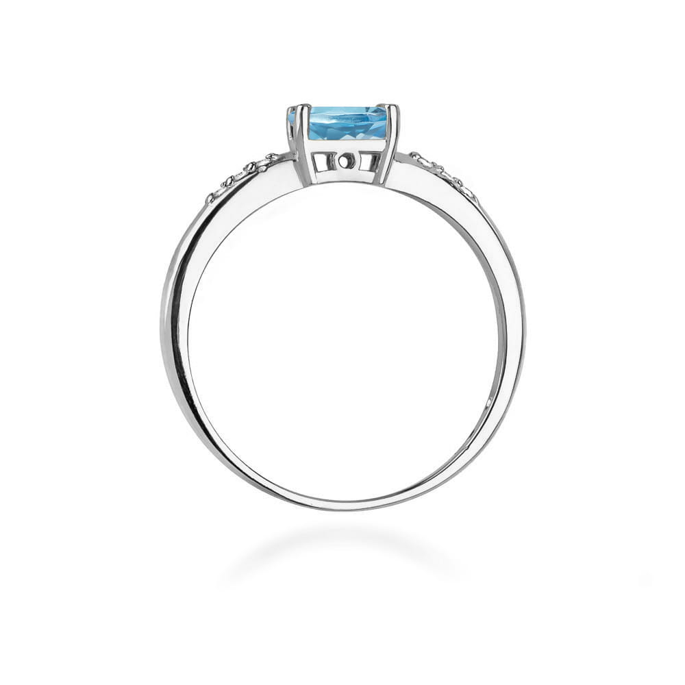 Pierścionek Topaz 0,50ct białe złoto 3 Pierścionek Topaz 0,50ct białe złoto - obrazek 3
