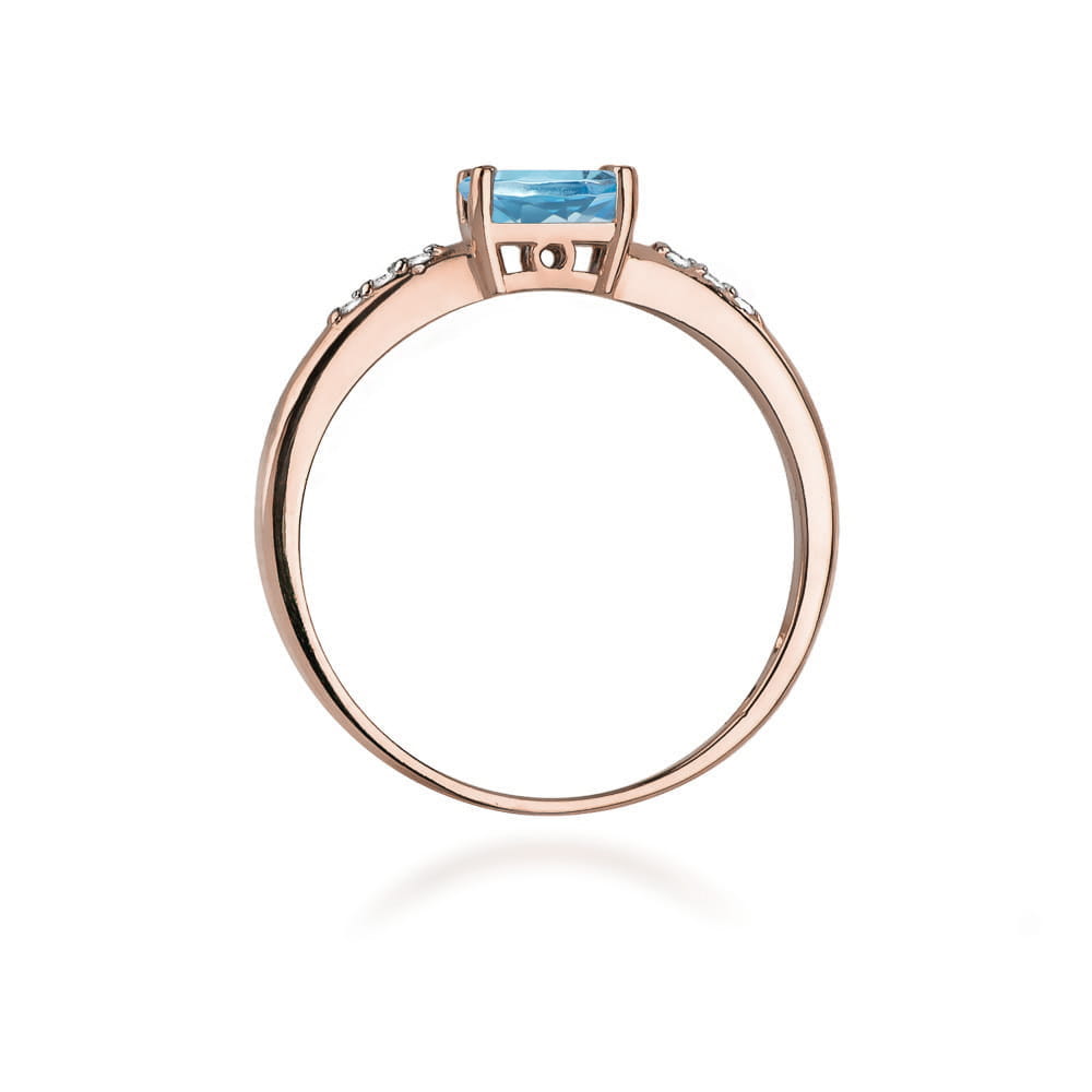 Pierścionek Topaz 0,50ct różowe złoto 3 Pierścionek Topaz 0,50ct różowe złoto - obrazek 3