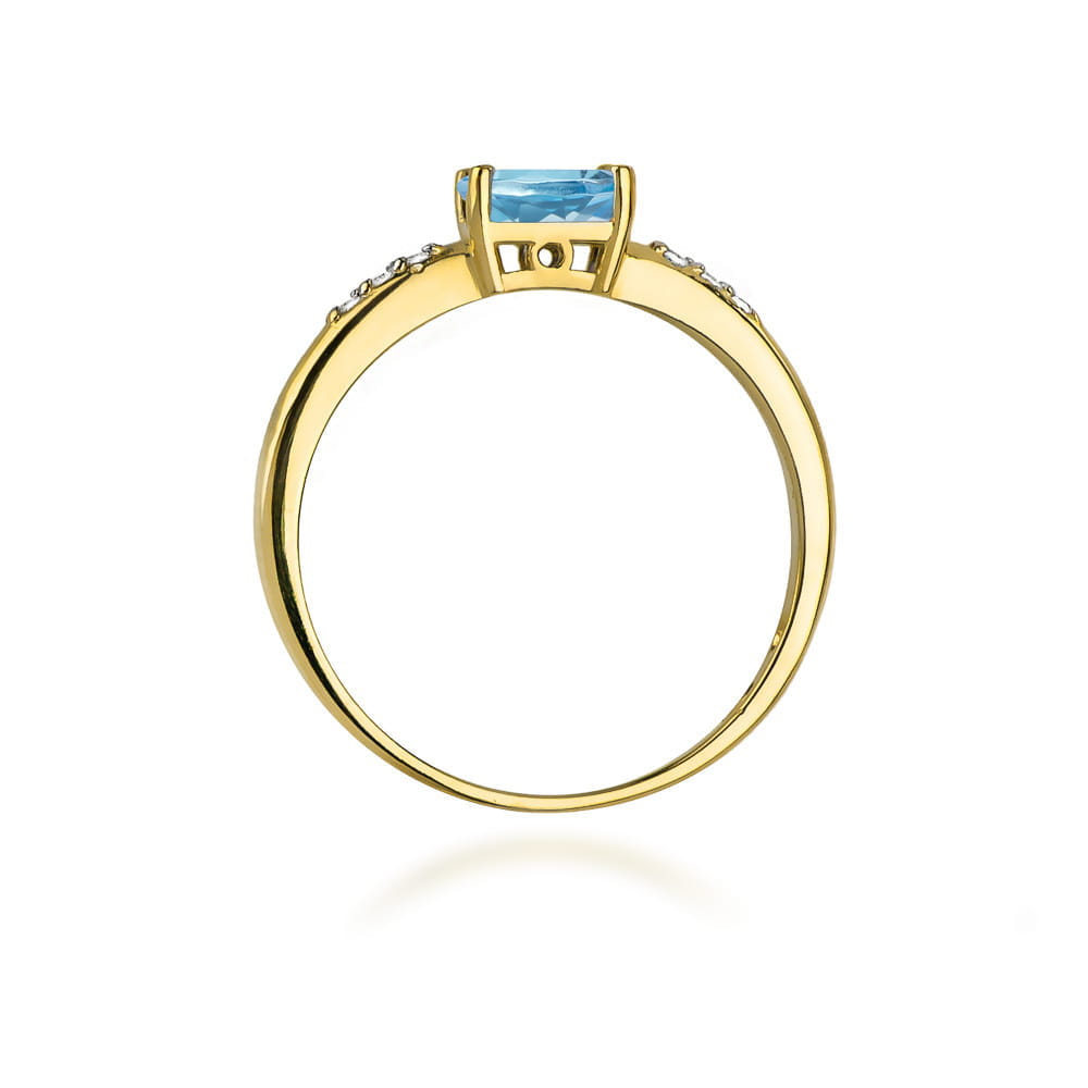 Pierścionek Topaz 0,50ct żółte złoto 3 Pierścionek Topaz 0,50ct żółte złoto - obrazek 3
