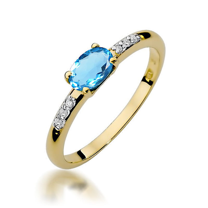 Pierścionek Topaz 0,50ct żółte złoto 1 Pierścionek W077 Topaz 0