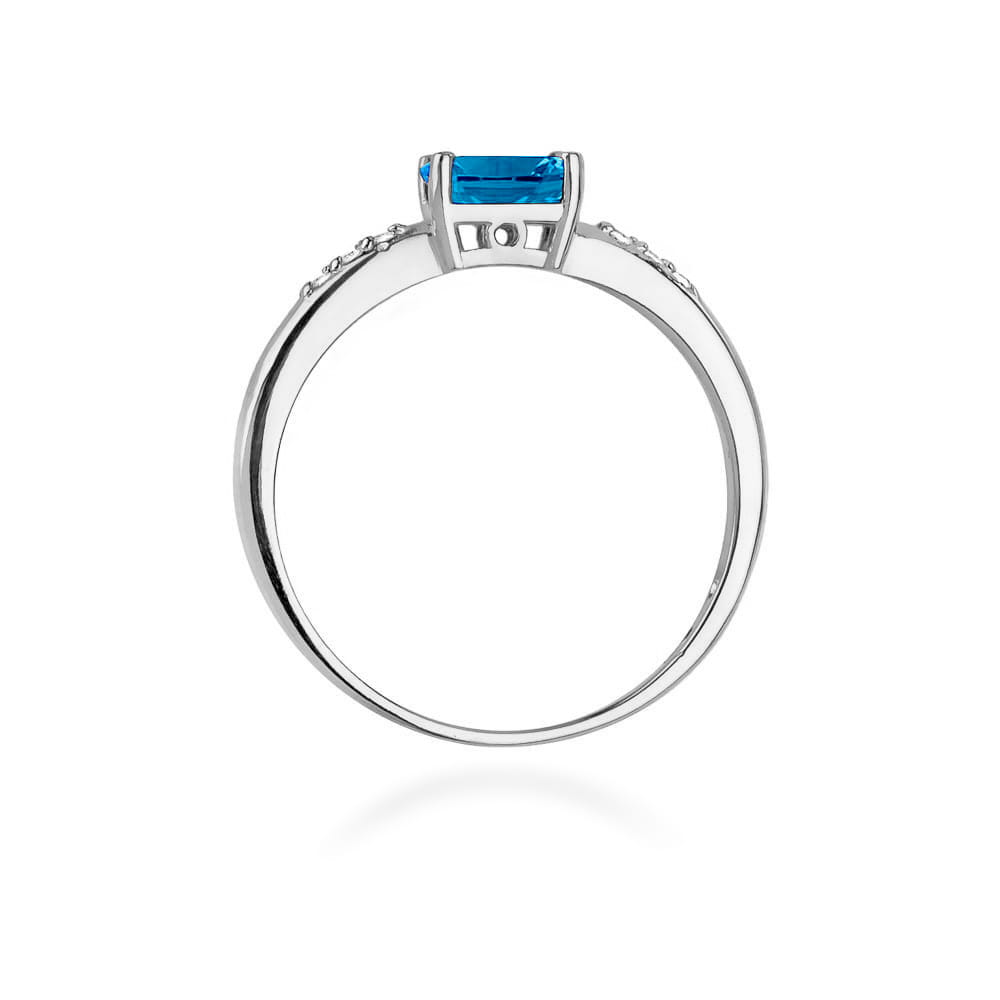 Pierścionek Topaz London Blue 0,50ct białe złoto 3 Pierścionek Topaz London Blue 0,50ct białe złoto - obrazek 3