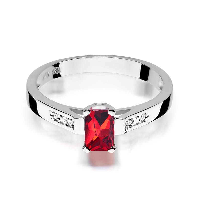 Pierścionek Rubin 0,80ct białe złoto 2 80ct białe złoto Jubiler Kraków BigDIAMOND