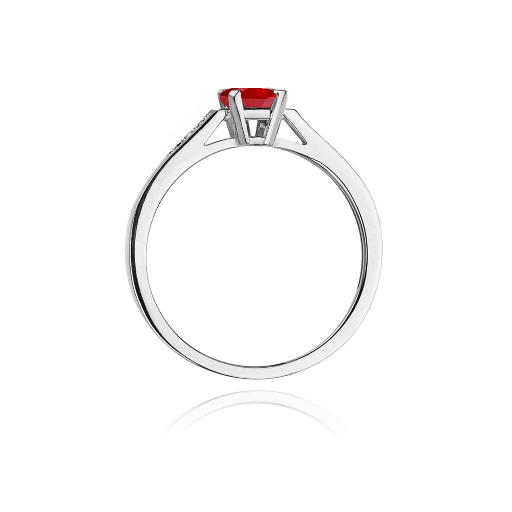 Pierścionek Rubin 0,80ct białe złoto 3 Pierścionek Rubin 0,80ct białe złoto - obrazek 3