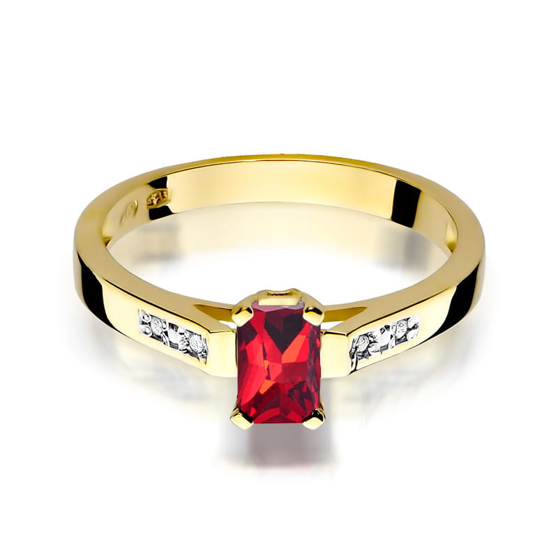 Pierścionek Rubin 0,80ct żółte złoto 2 80ct żółte złoto Jubiler Kraków BigDIAMOND