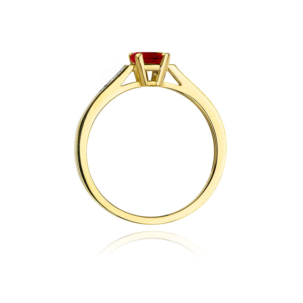 Pierścionek Rubin 0,80ct żółte złoto 3 Pierścionek Rubin 0,80ct żółte złoto - obrazek 3