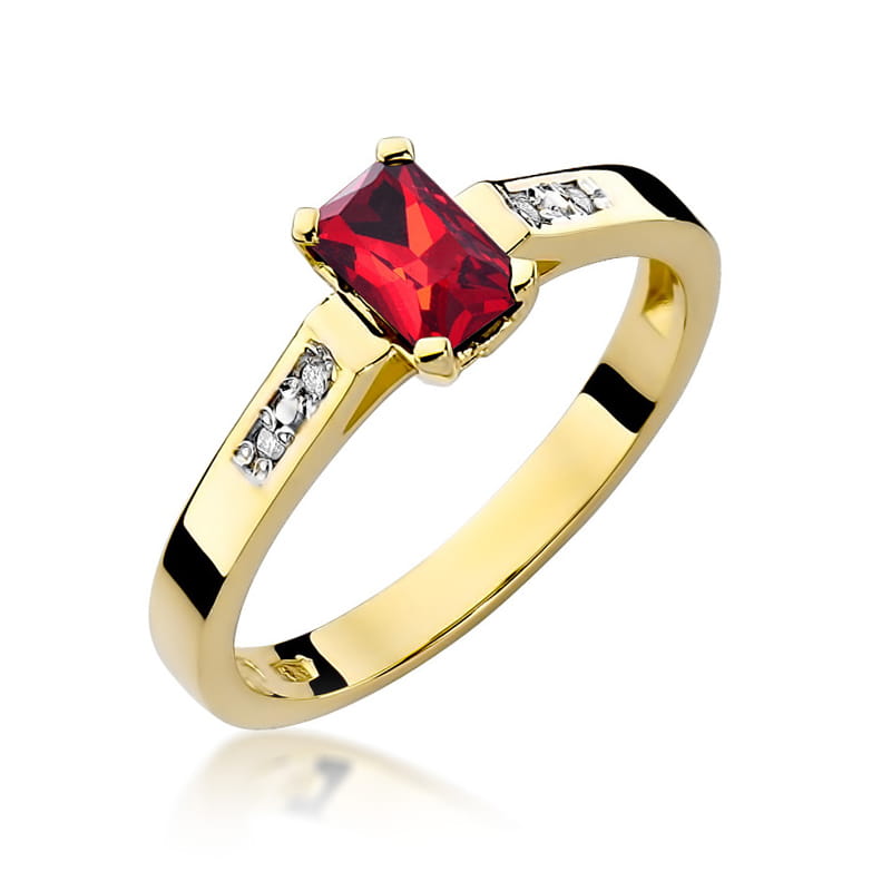 Pierścionek Rubin 0,80ct żółte złoto 1 Pierścionek W078 Rubin 0