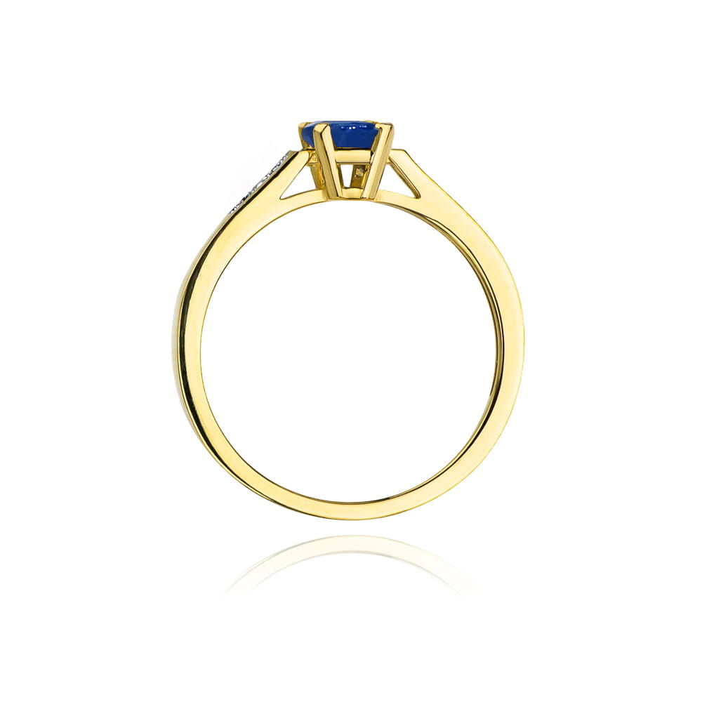 Pierścionek Szafir 0,60ct żółte złoto 3 Pierścionek Szafir 0,60ct żółte złoto - obrazek 3