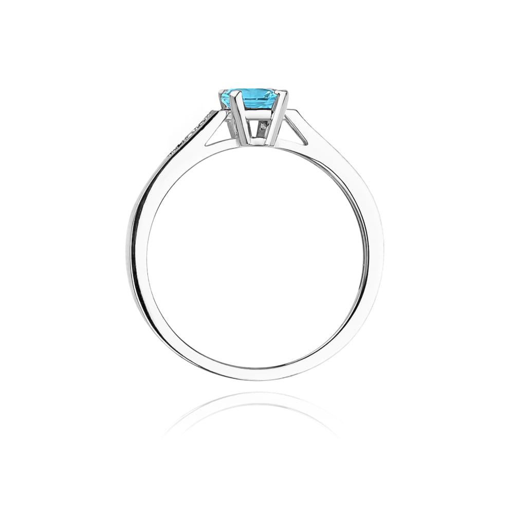 Pierścionek Topaz 0,65ct białe złoto 3 Pierścionek Topaz 0,65ct białe złoto - obrazek 3